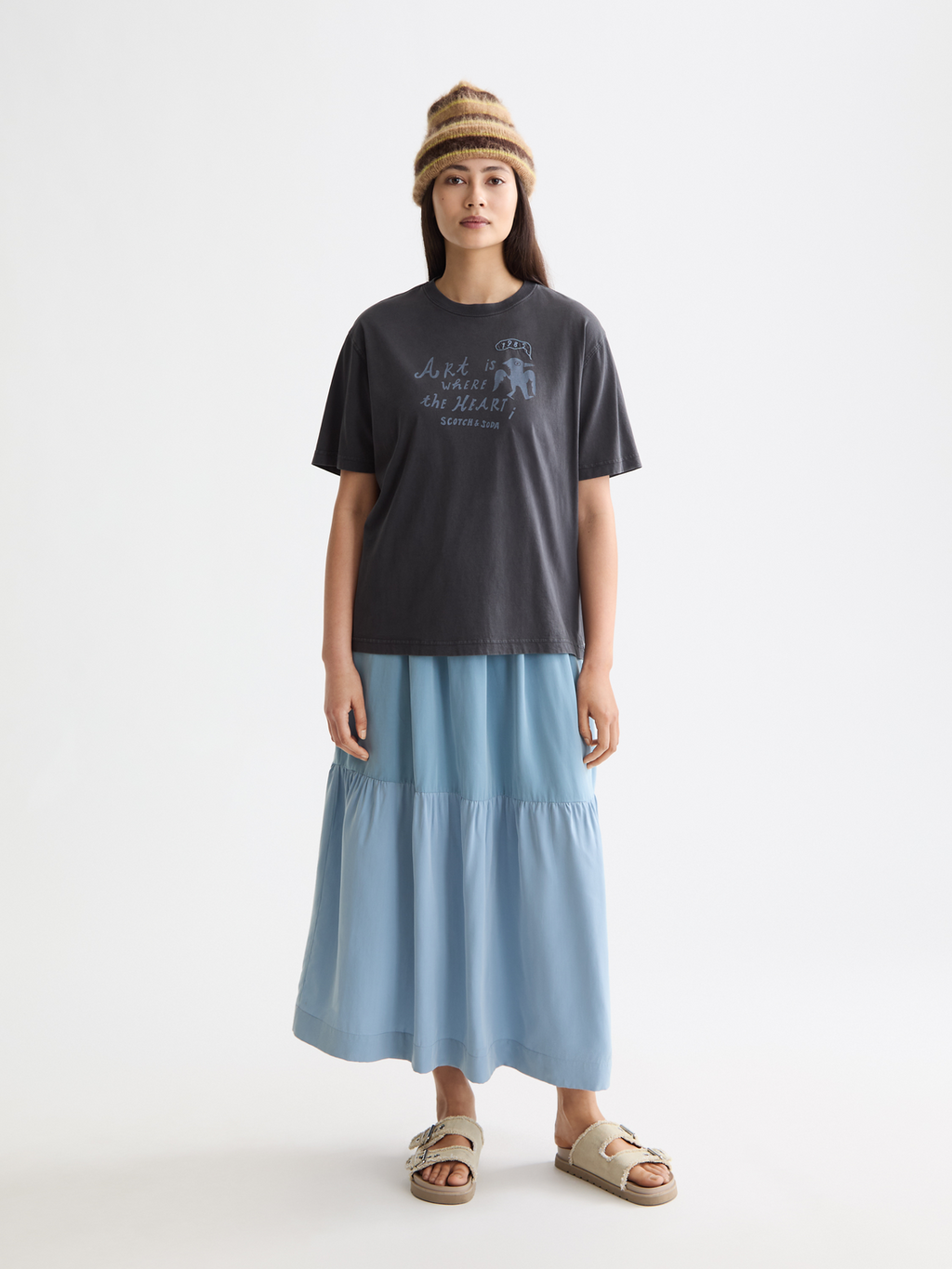 Washed Loose Fit T-Shirt With Front Artwork