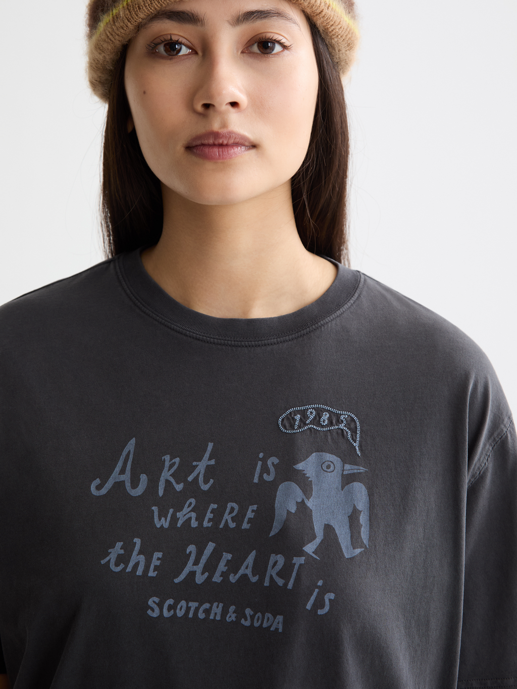 Washed Loose Fit T-Shirt With Front Artwork