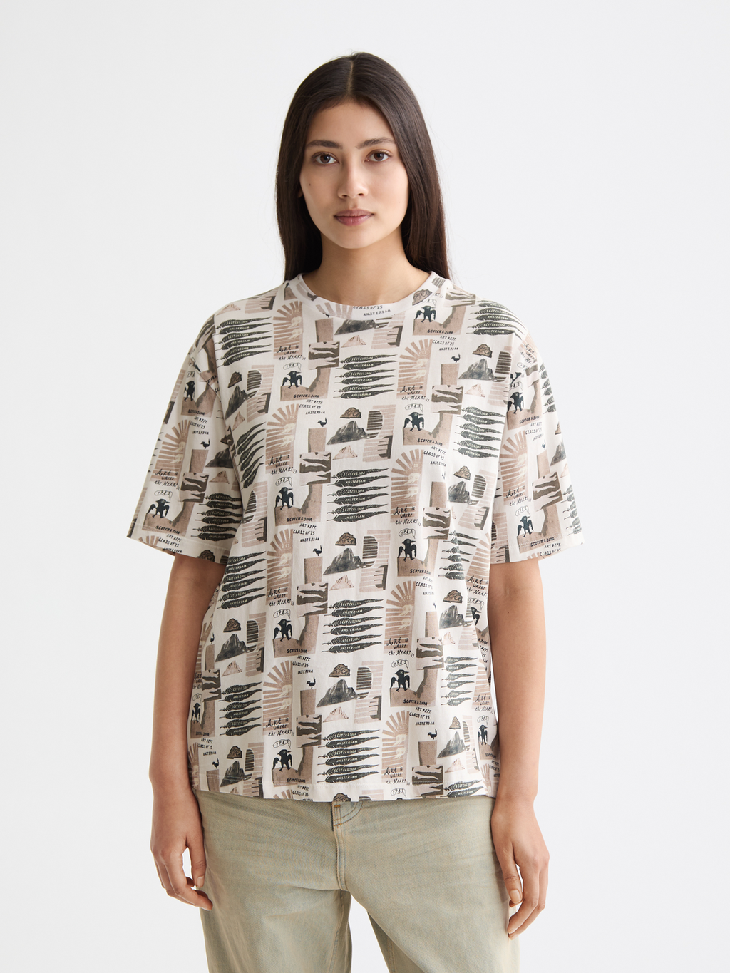 All Over Printed Loose Fit T-Shirt