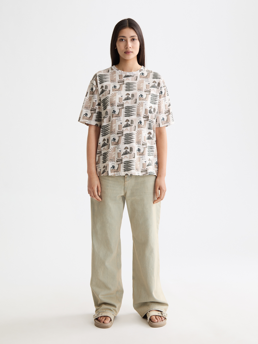 All Over Printed Loose Fit T-Shirt