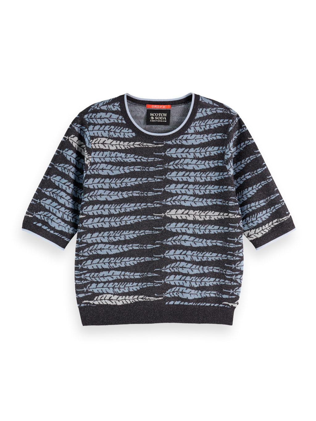 Lurex Jacquard Knitted Tee