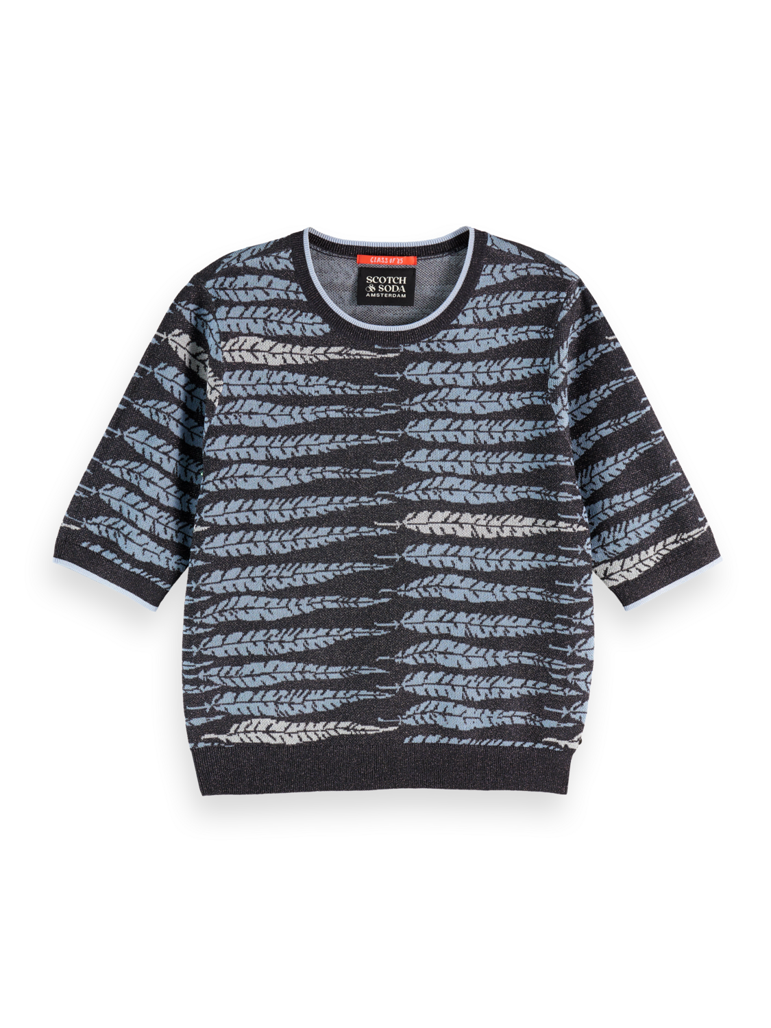 Lurex Jacquard Knitted Tee