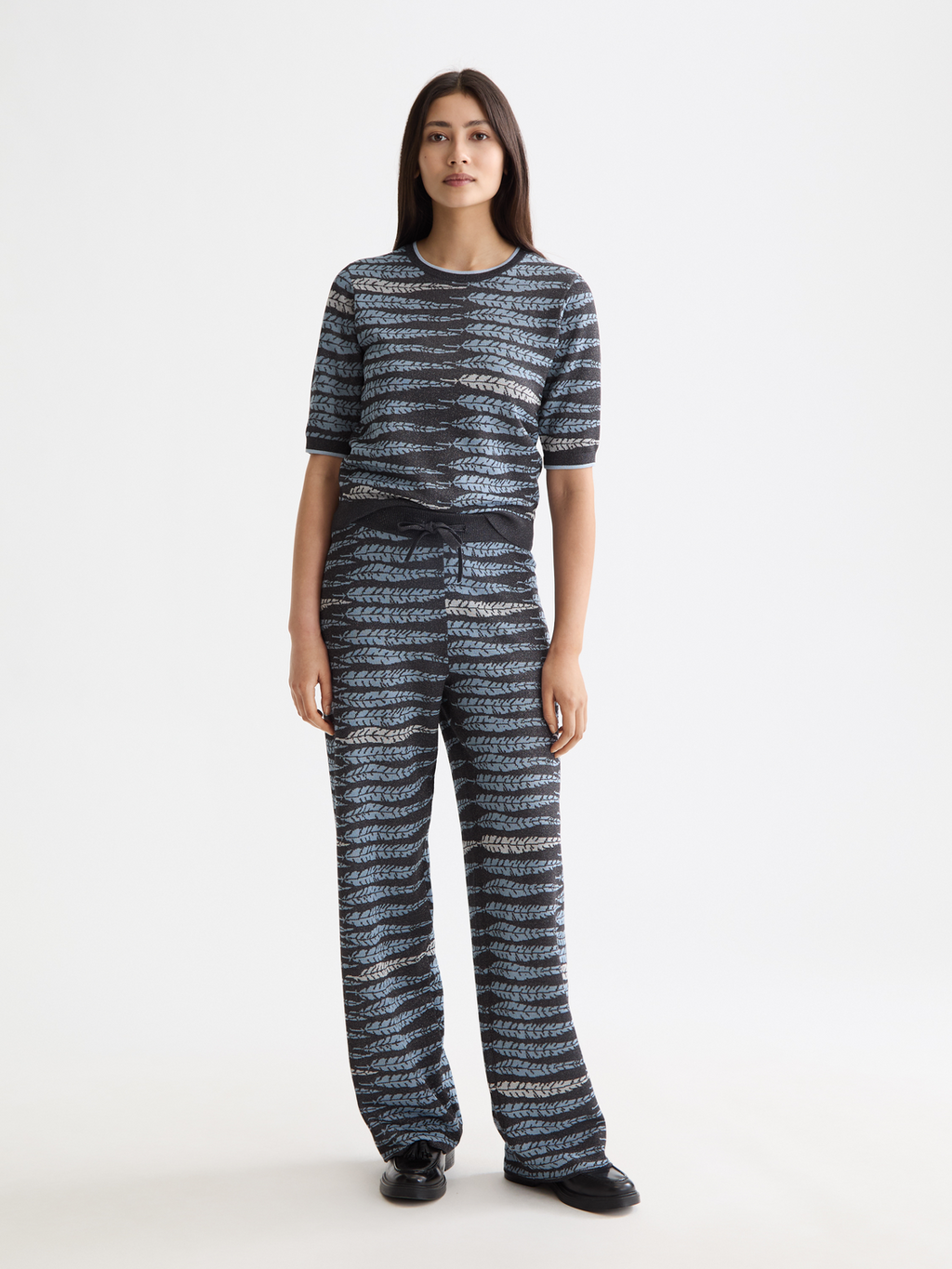 Lurex Jacquard Knitted Tee