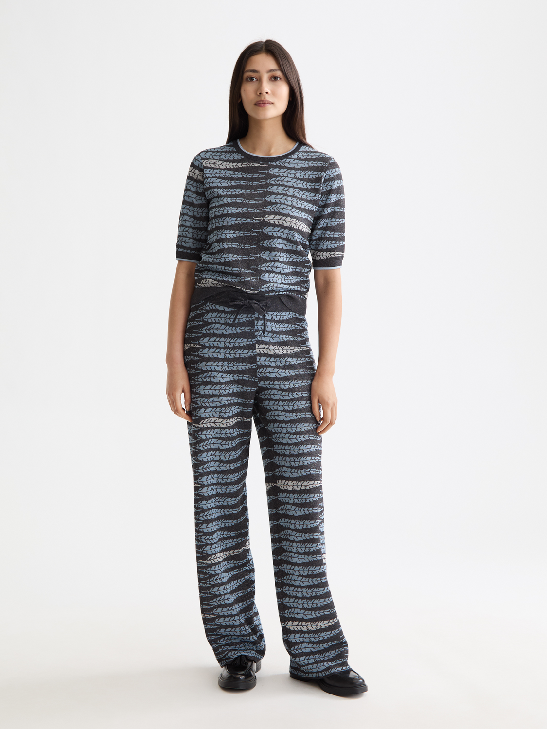 Lurex Jacquard Knitted Tee