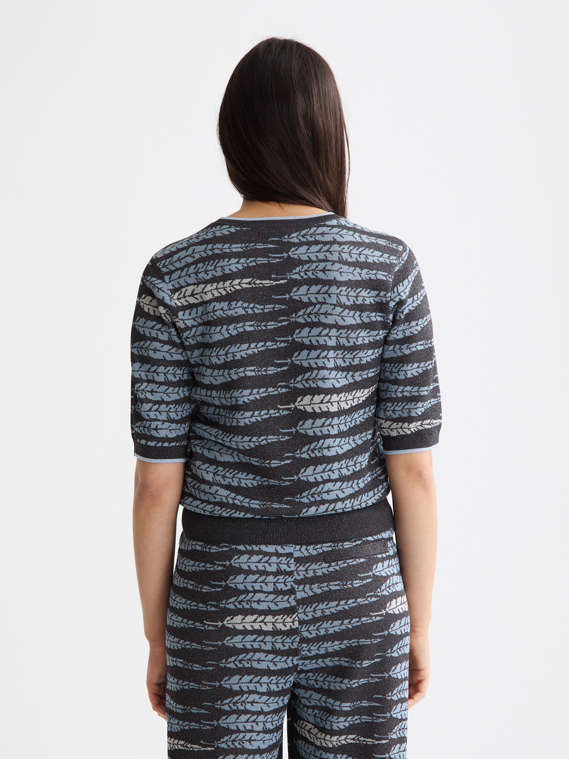 Lurex Jacquard Knitted Tee