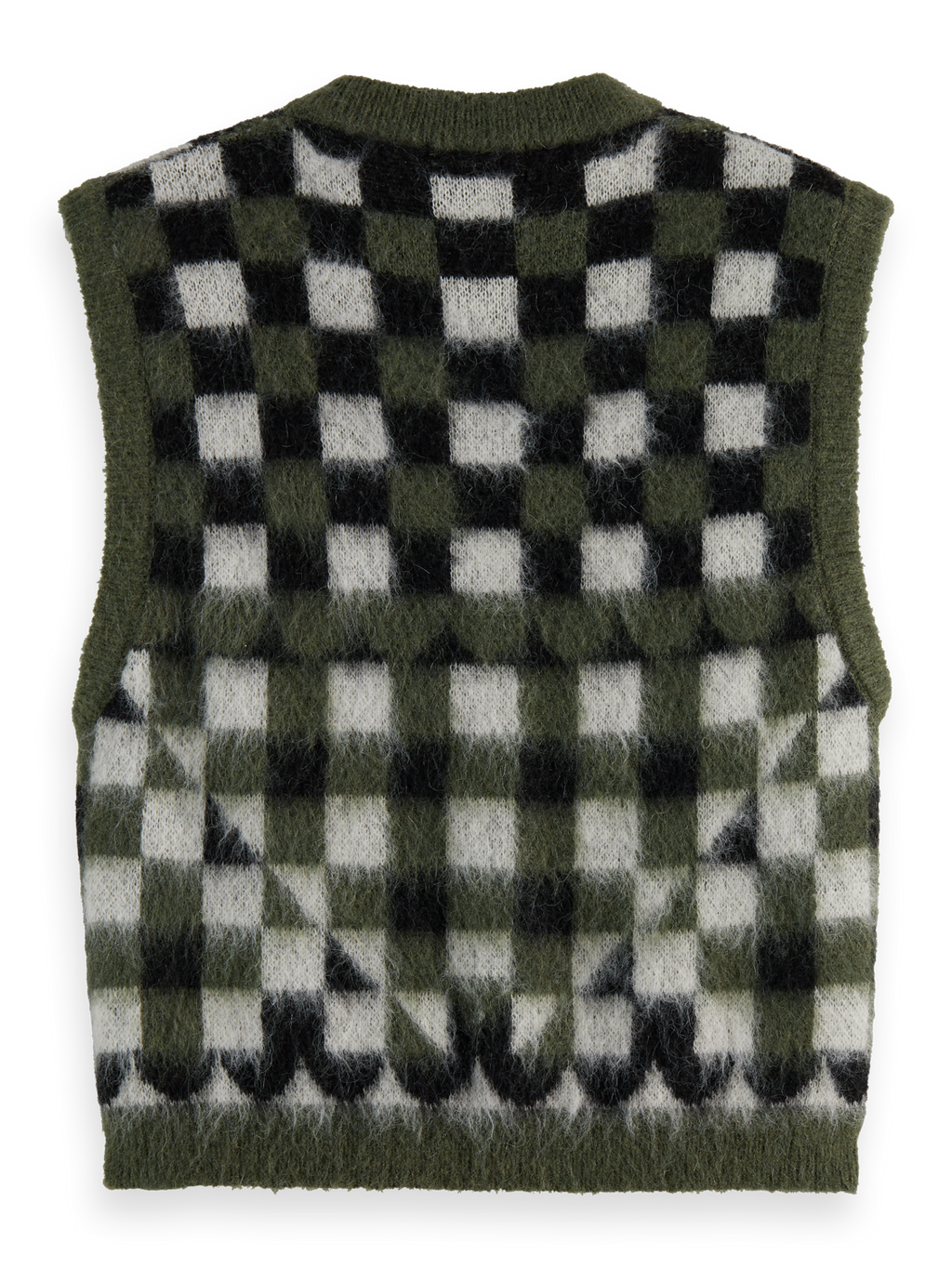 Fuzzy jacquard spencer