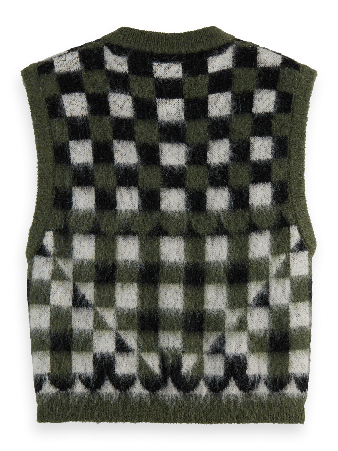 Fuzzy jacquard spencer