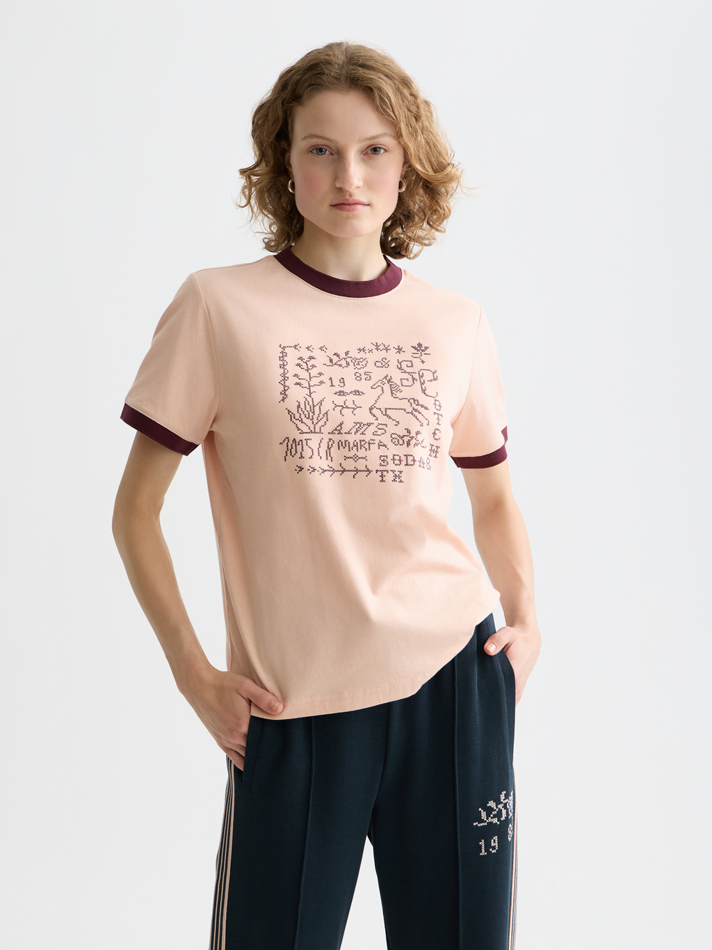 Embroidered Ringer Regular Fit T-Shirt