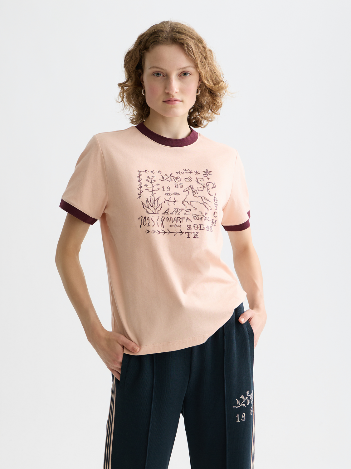 Embroidered Ringer Regular Fit T-Shirt