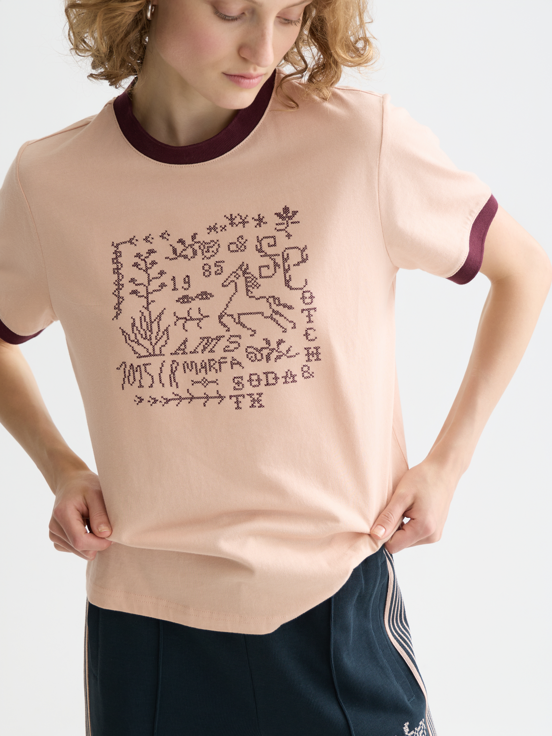 Embroidered Ringer Regular Fit T-Shirt
