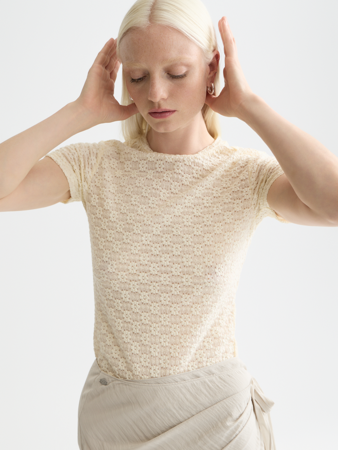 Open Structure Slim Fit T-Shirt