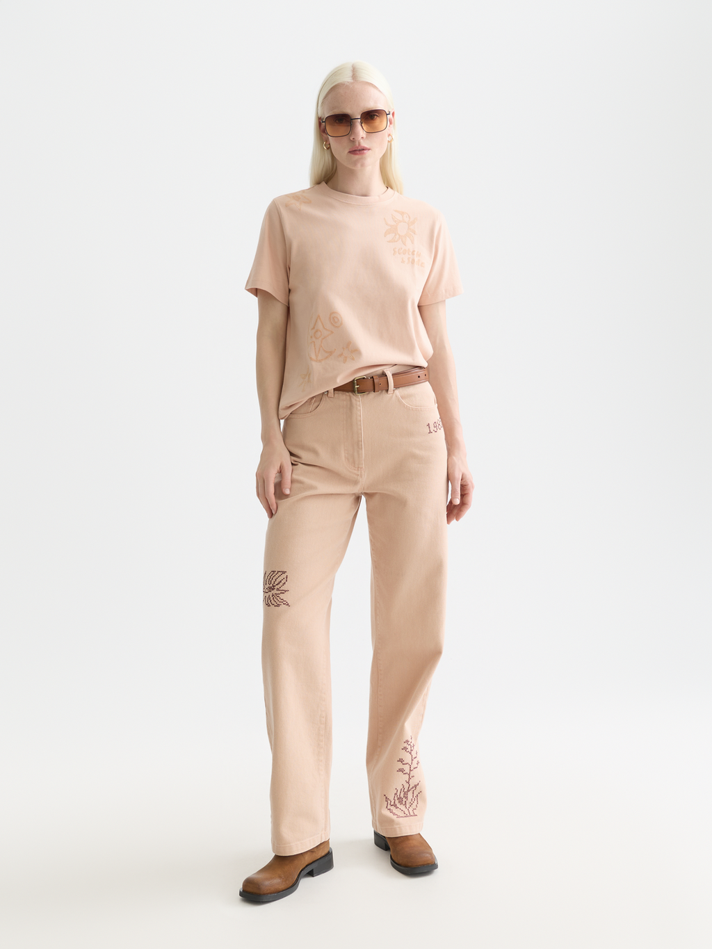 Regular Fit T-Shirt With Flock Print