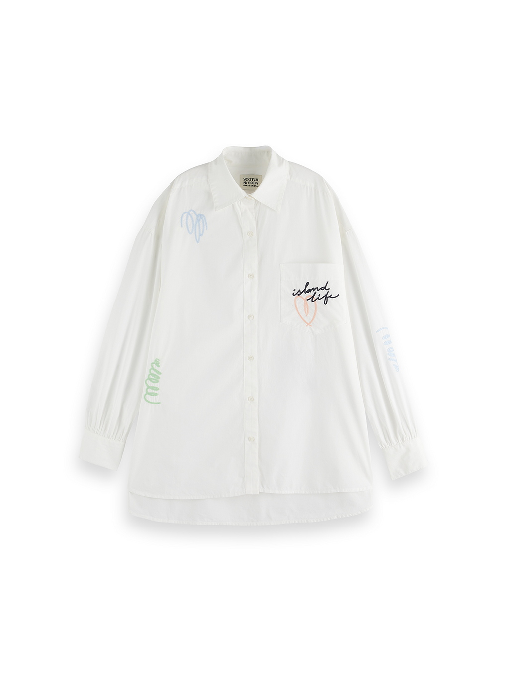 Embroidered Poplin Shirt