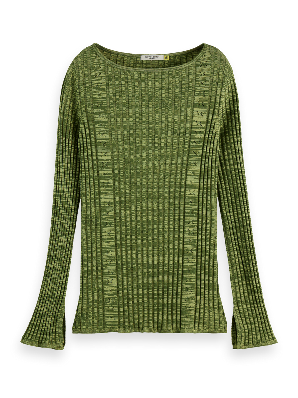 Ribbed knitted pullover