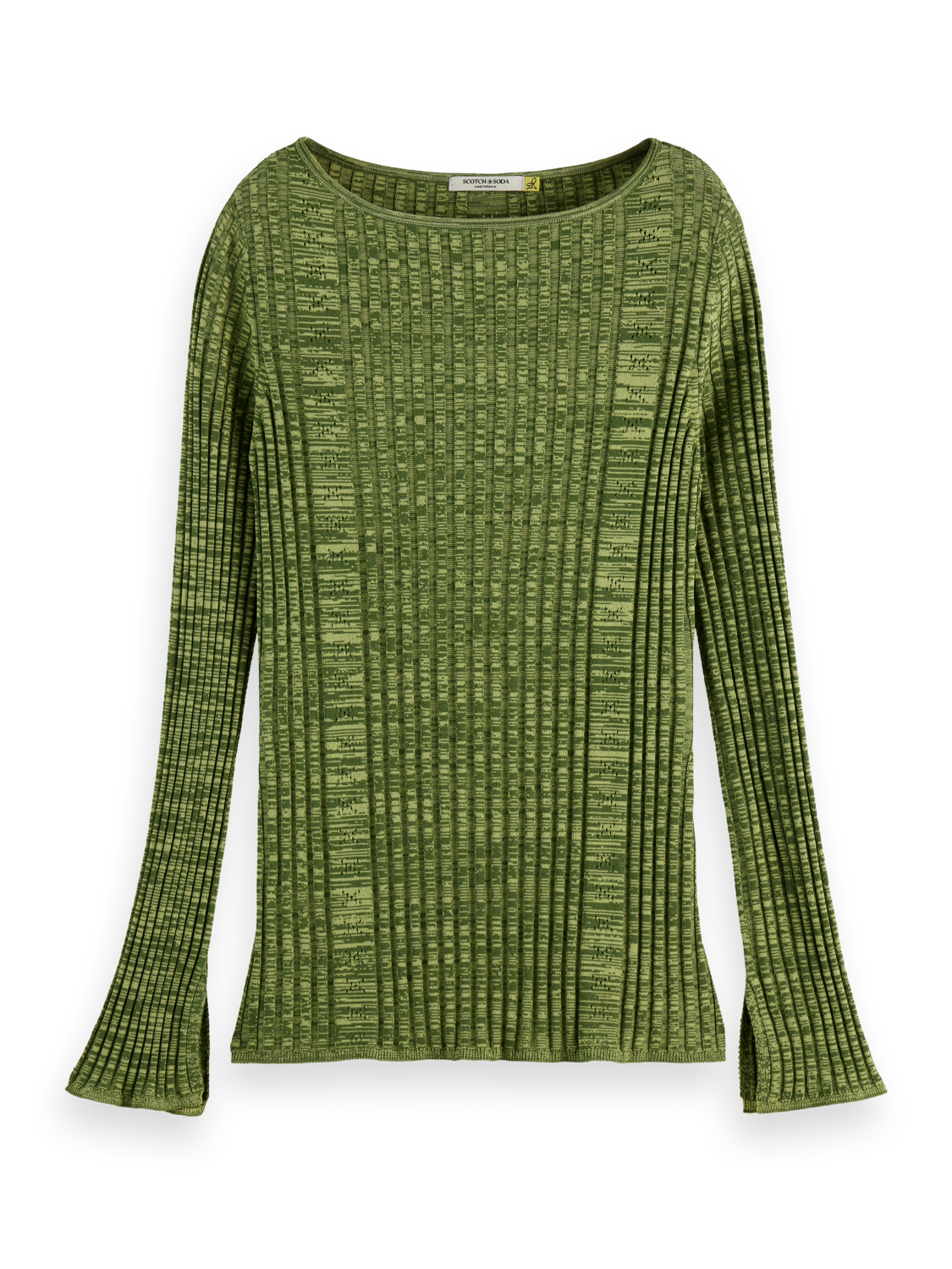 Ribbed knitted pullover