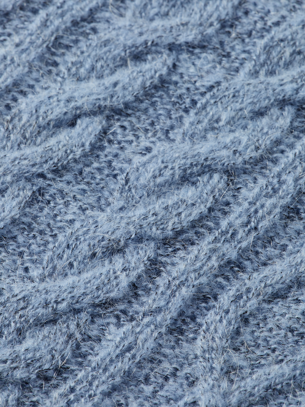 Cable stitch polo neck pullover