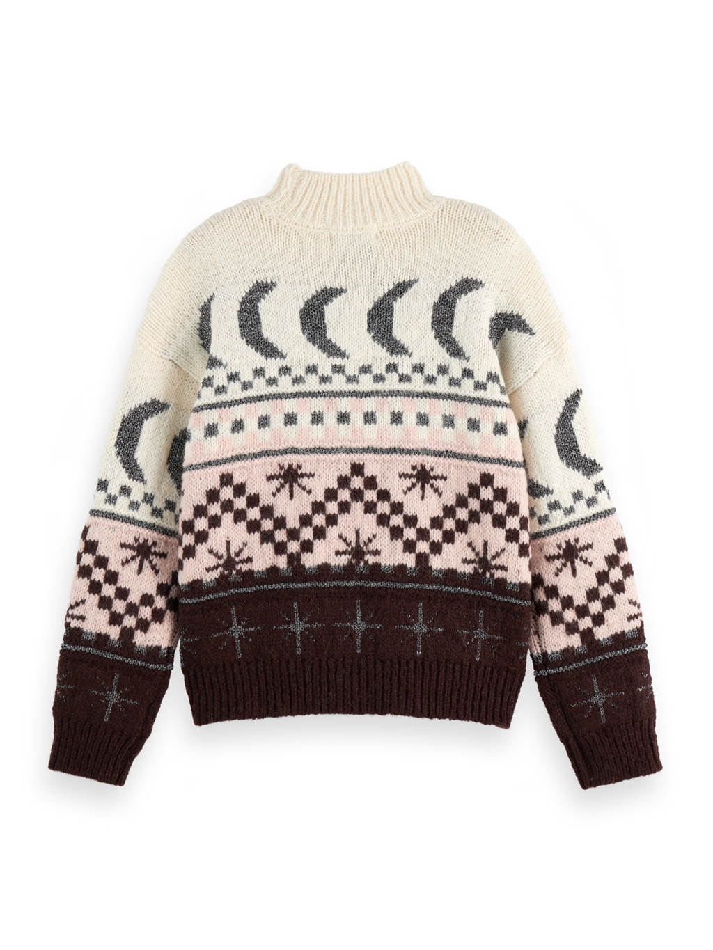 Metallic Fair Isle pullover