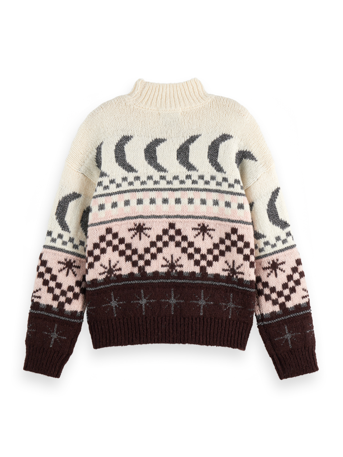 Metallic Fair Isle pullover
