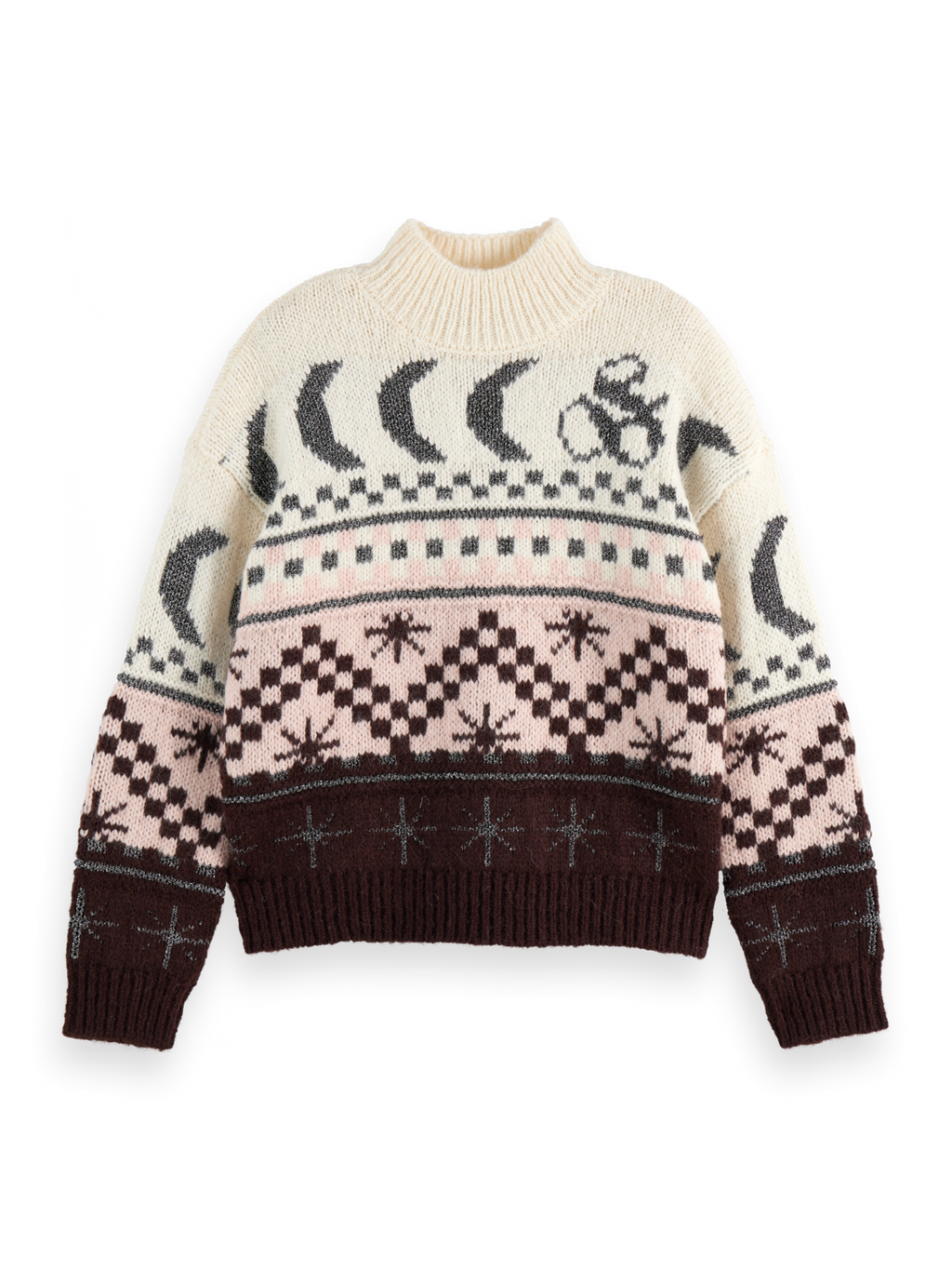 Metallic Fair Isle pullover