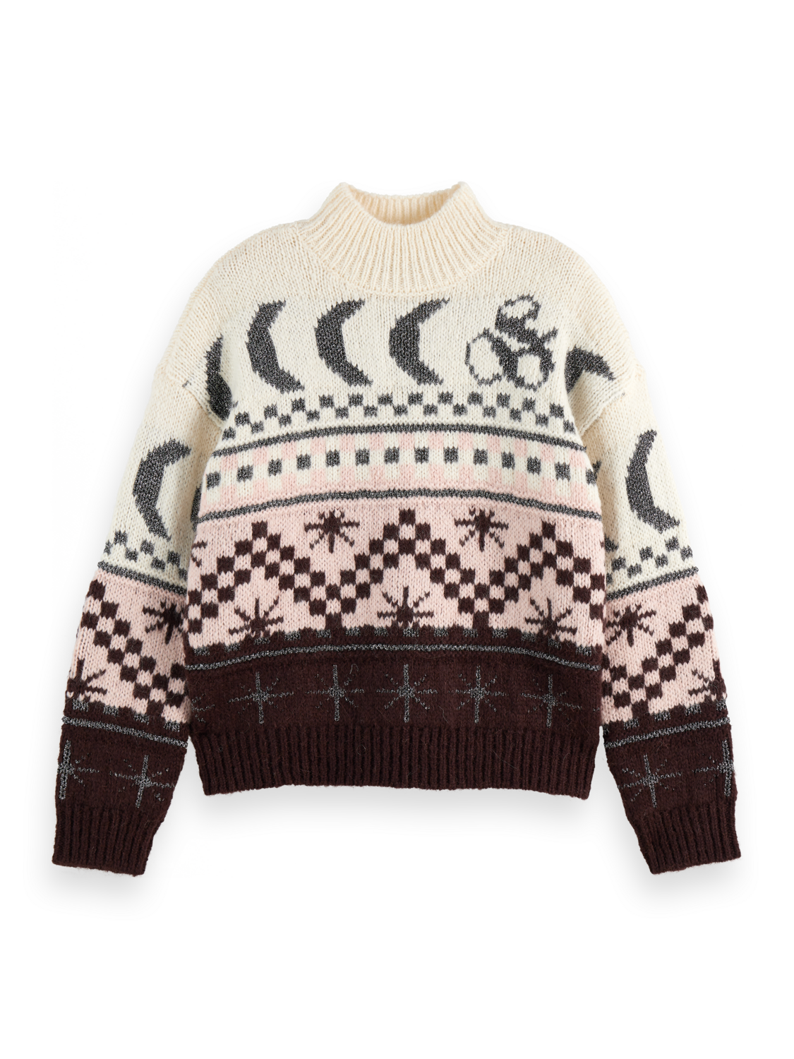 Metallic Fair Isle pullover