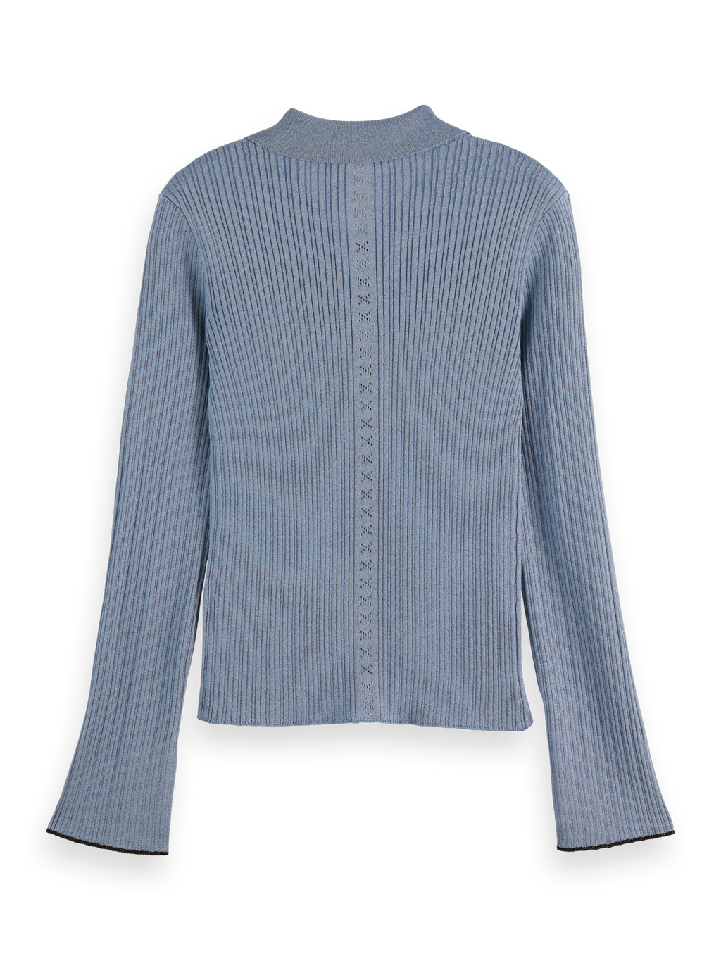 Metallic skinny rib fitted cardigan