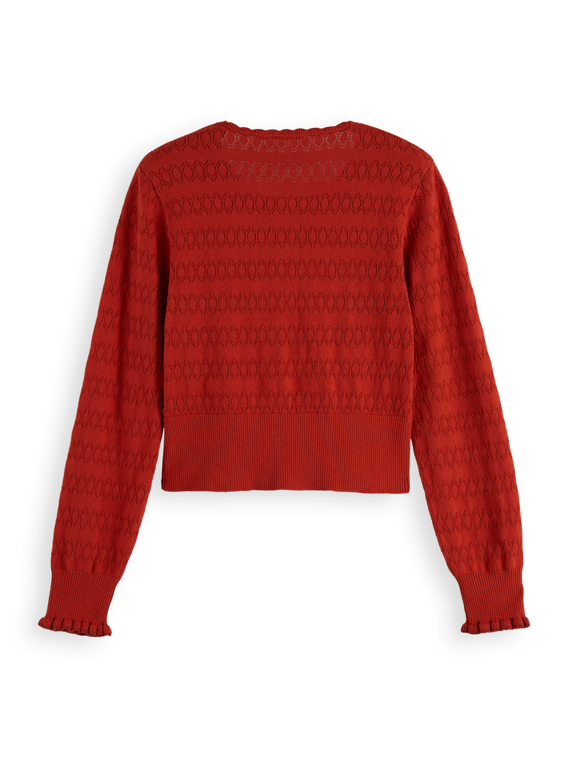 Pointelle knitted cardigan