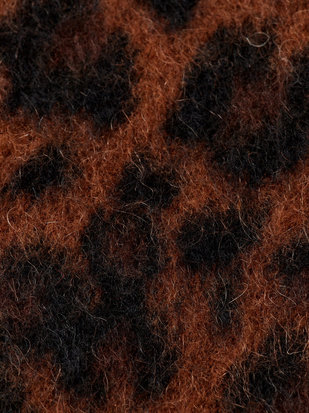 Fuzzy jacquard cardigan