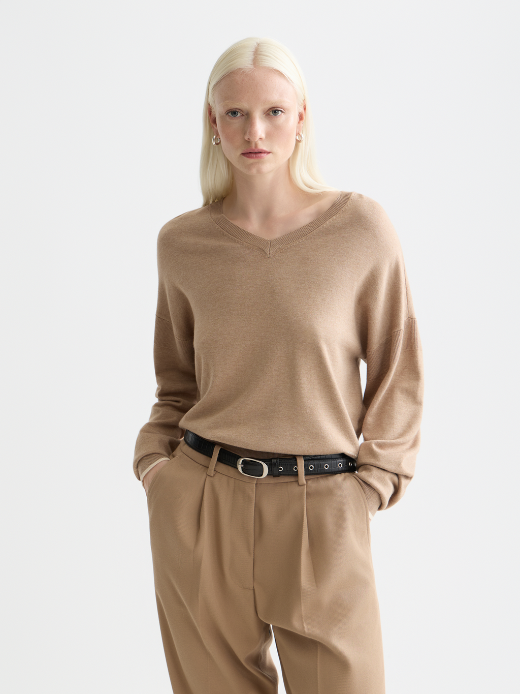 V-Neck Relaxed Pullover