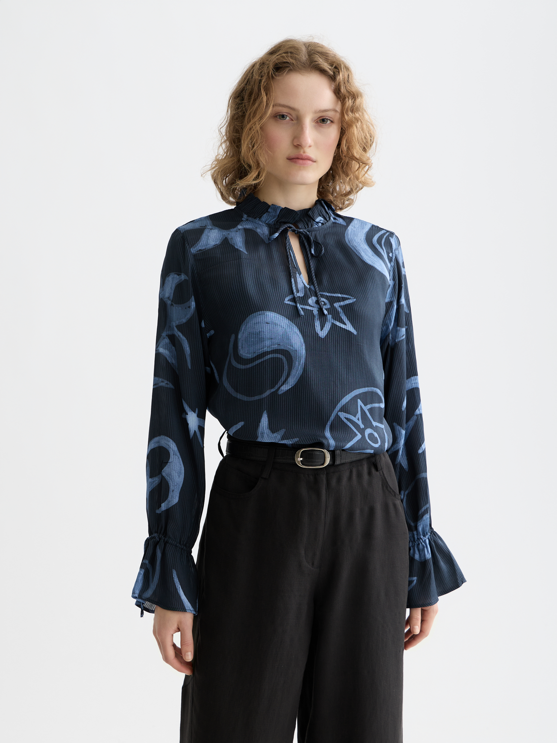 Drawstring Handcuffs Printed Drawstring Cuffs Shirt – Scotch & Soda