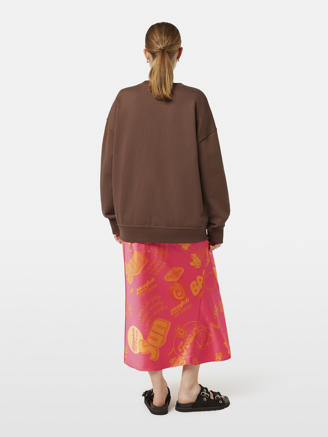 Love Crush Fringed Heart Oversized-Fit Sweatshirt