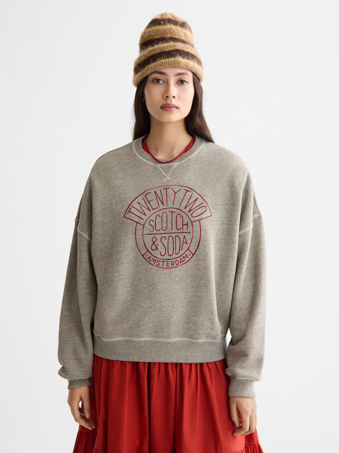 Washed Oversized Fit Sweatshirt With Graphic