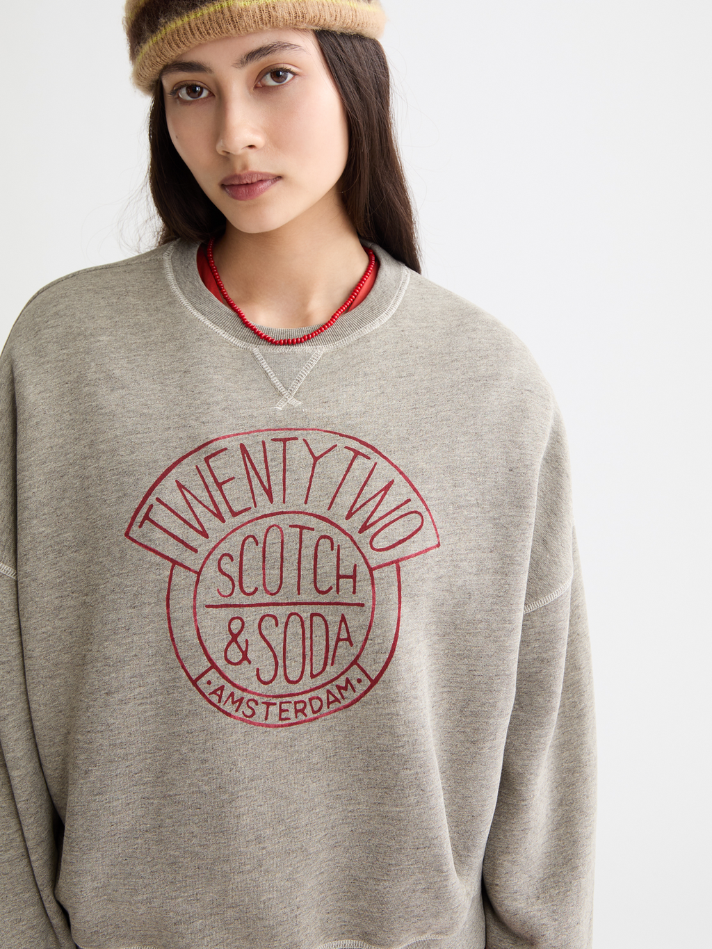 Washed Oversized Fit Sweatshirt With Graphic