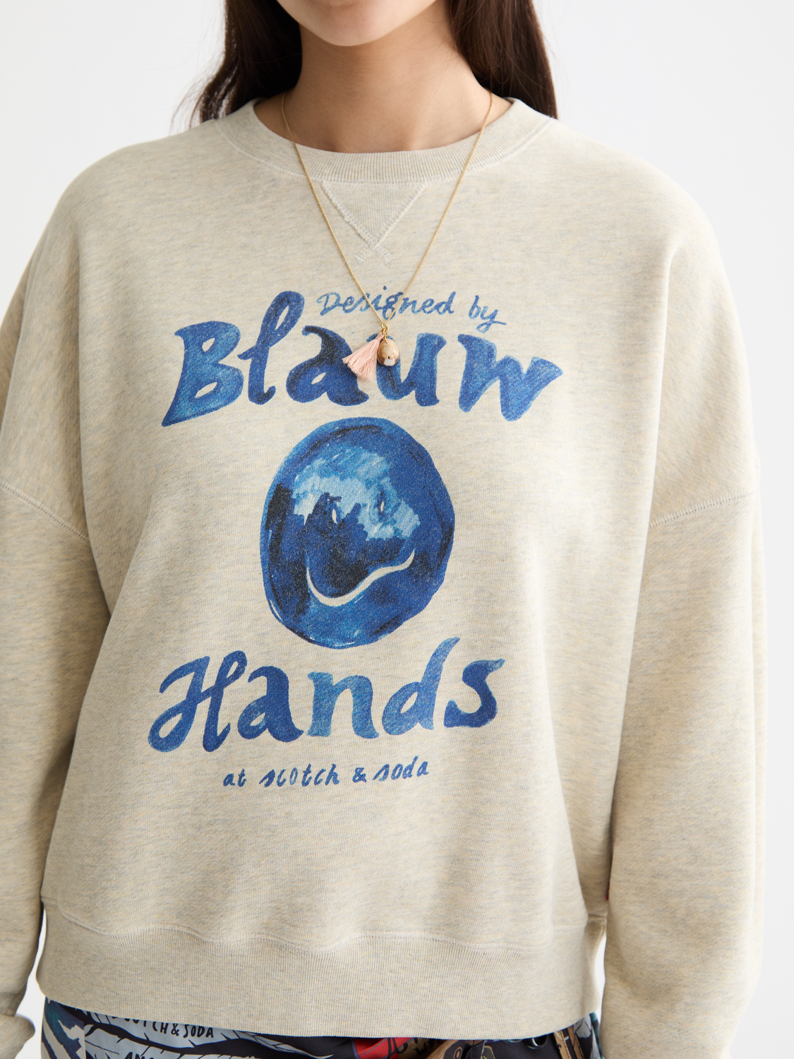 Washed Oversized Fit Sweatshirt With Graphic