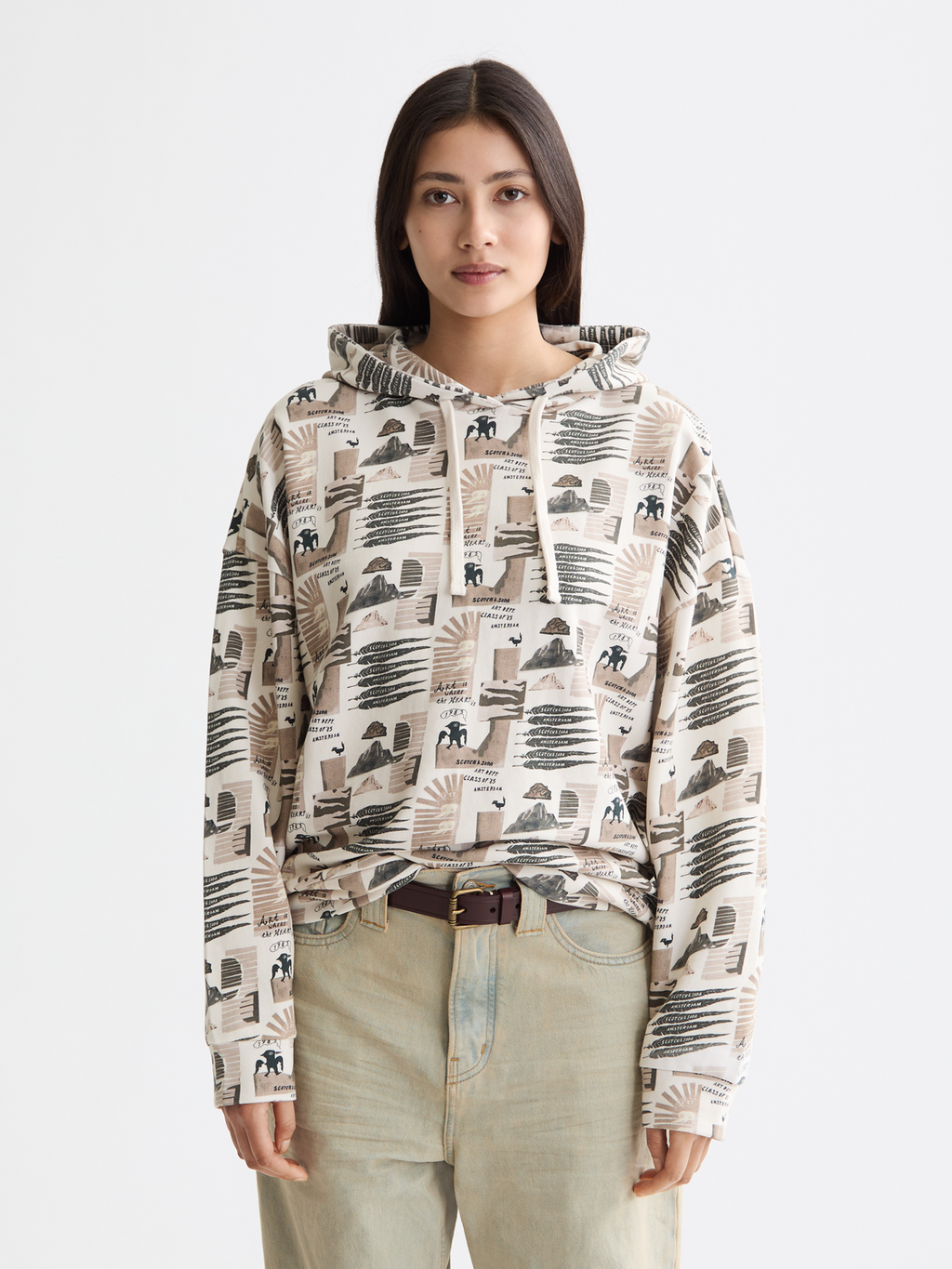 All Over Printed Oversized Fit Hoodie