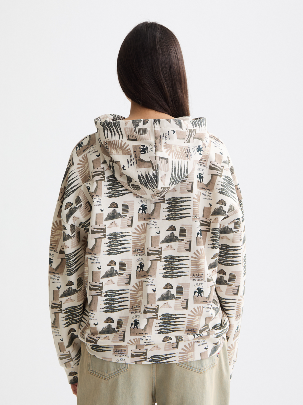All Over Printed Oversized Fit Hoodie