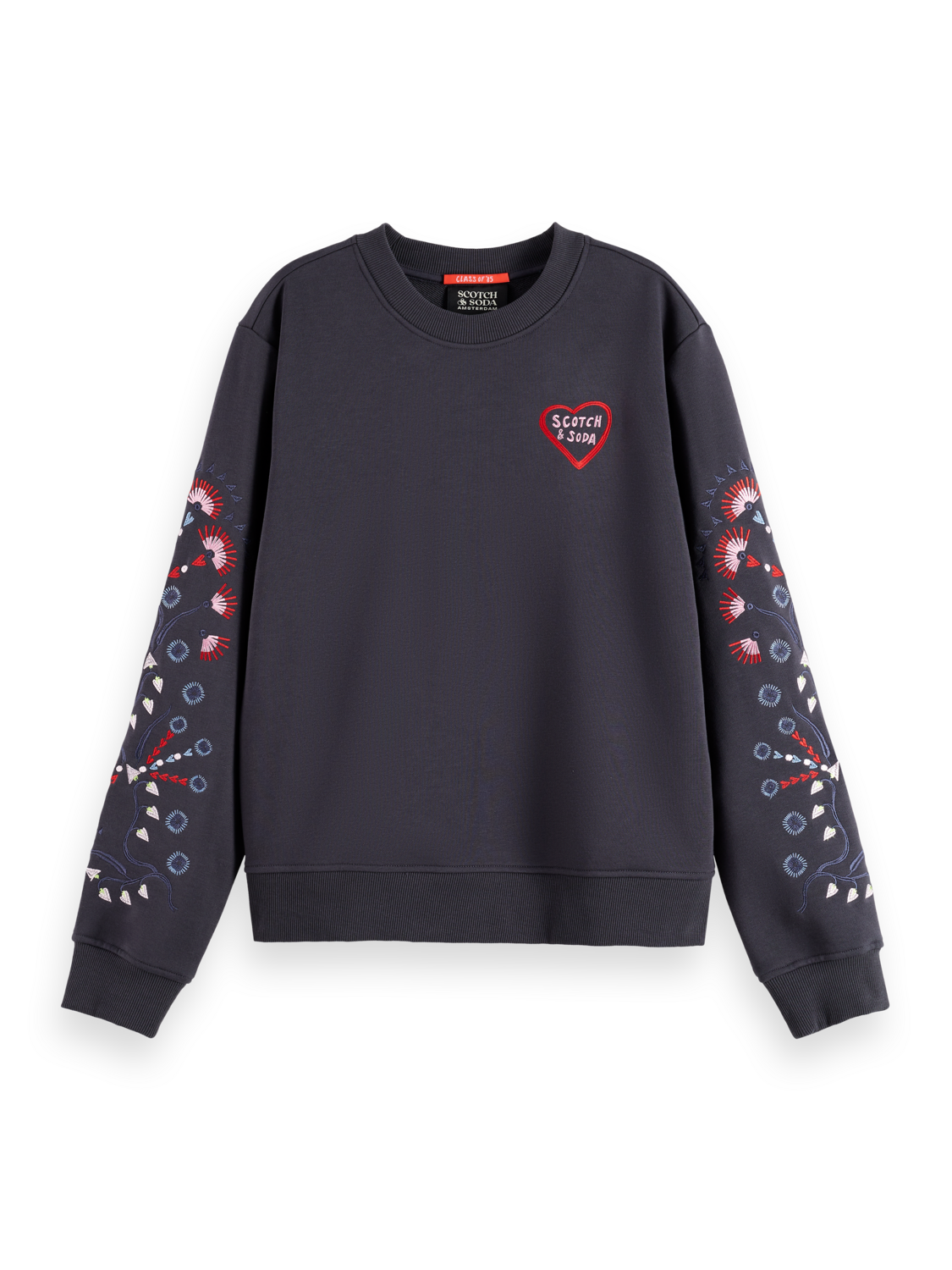 Embroidered Regular Fit Sweatshirt – Scotch & Soda Embroidered Regular Fit Sweatshirt – Scotch & Soda