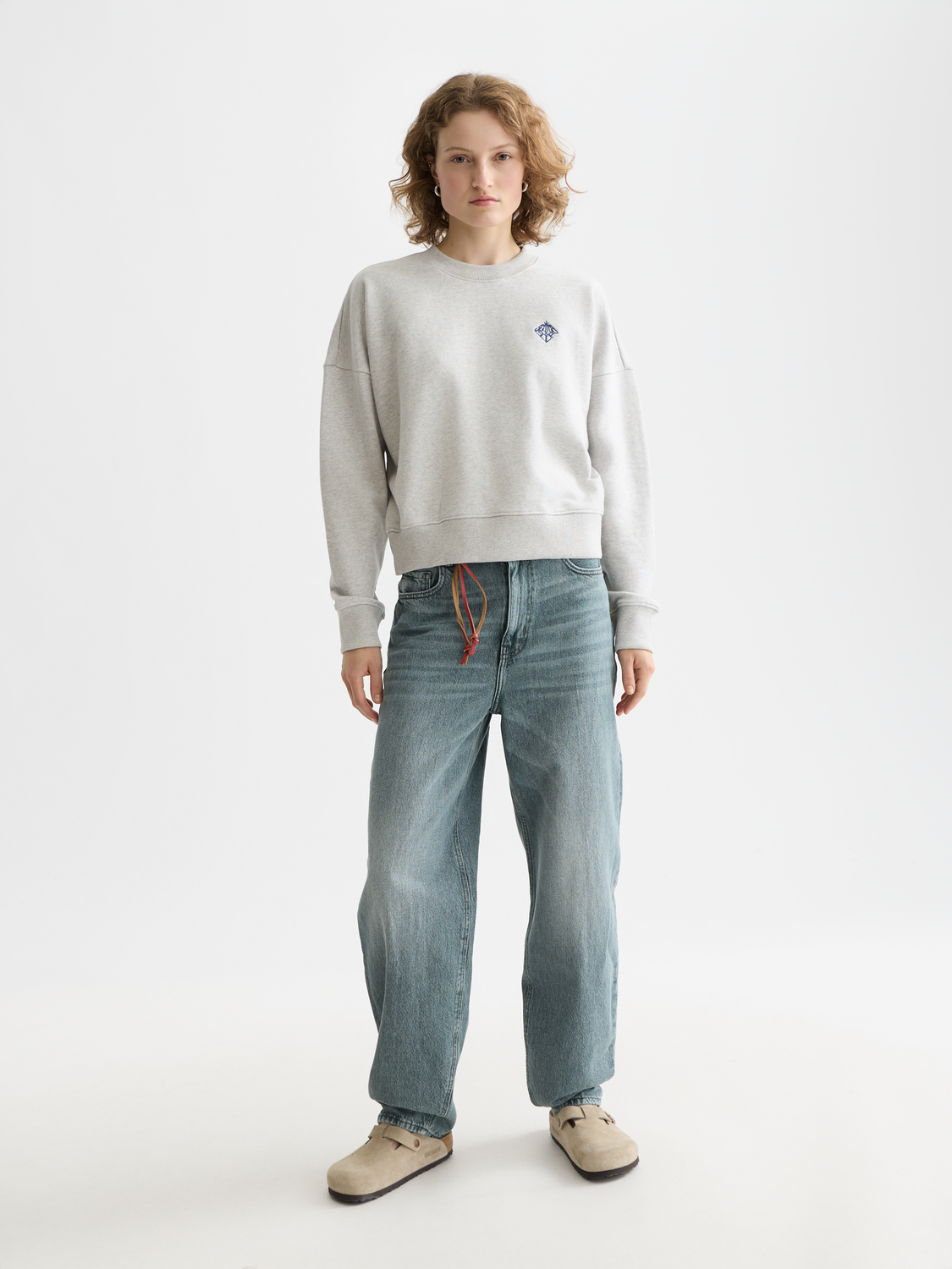 Embroidered Logo Relaxed Fit Sweatshirt