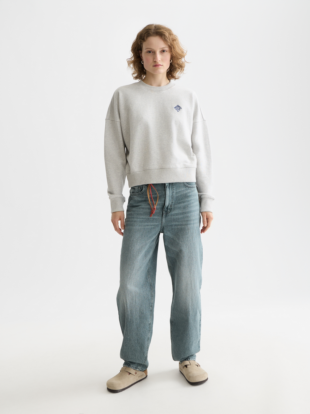 Embroidered Logo Relaxed Fit Sweatshirt