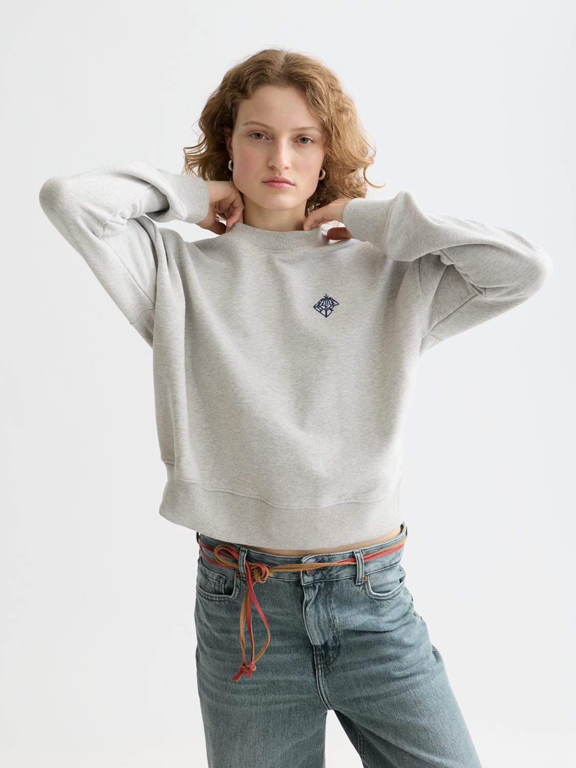 Embroidered Logo Relaxed Fit Sweatshirt