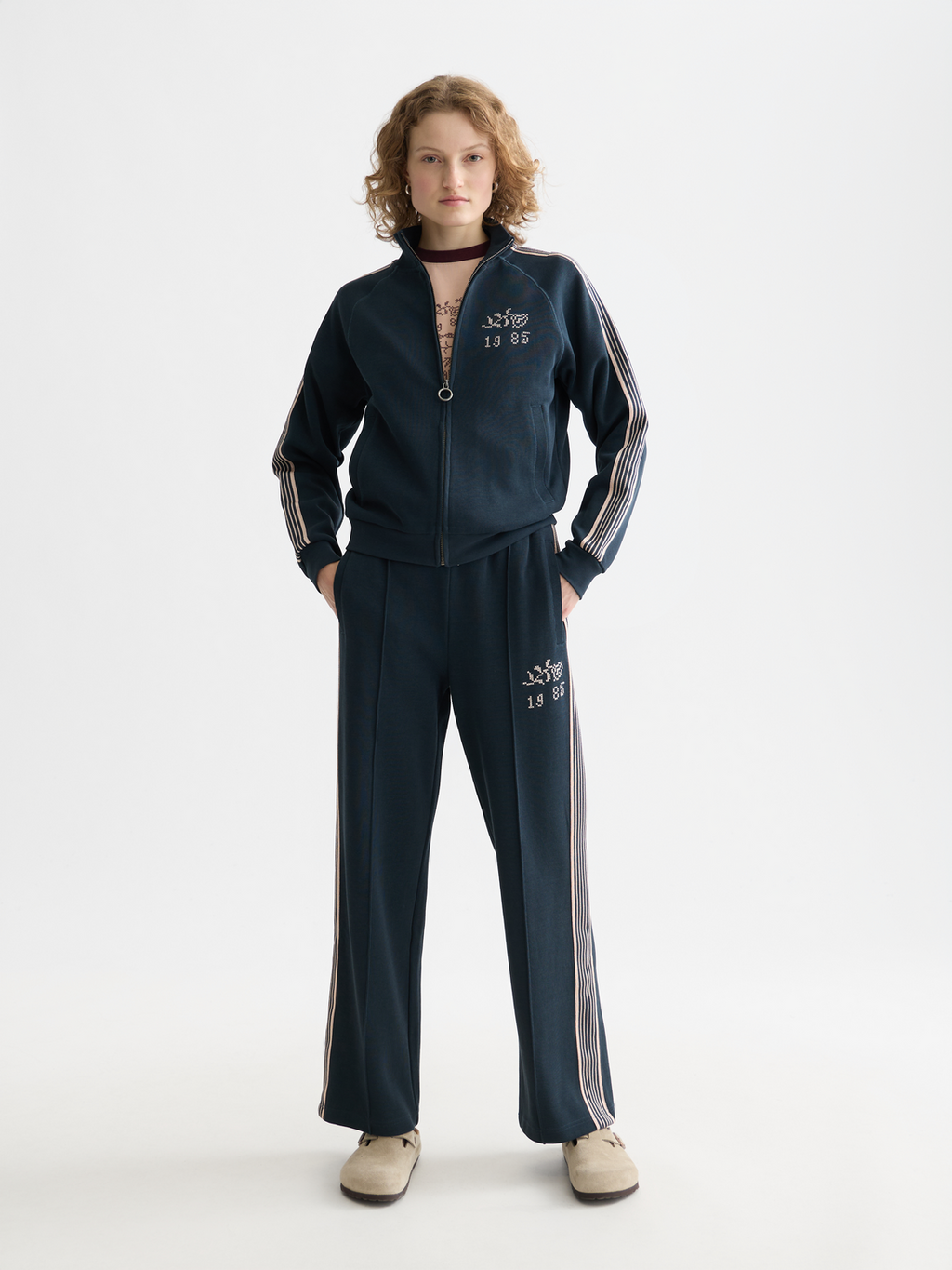 Zip Through Interlock Sweatshirt