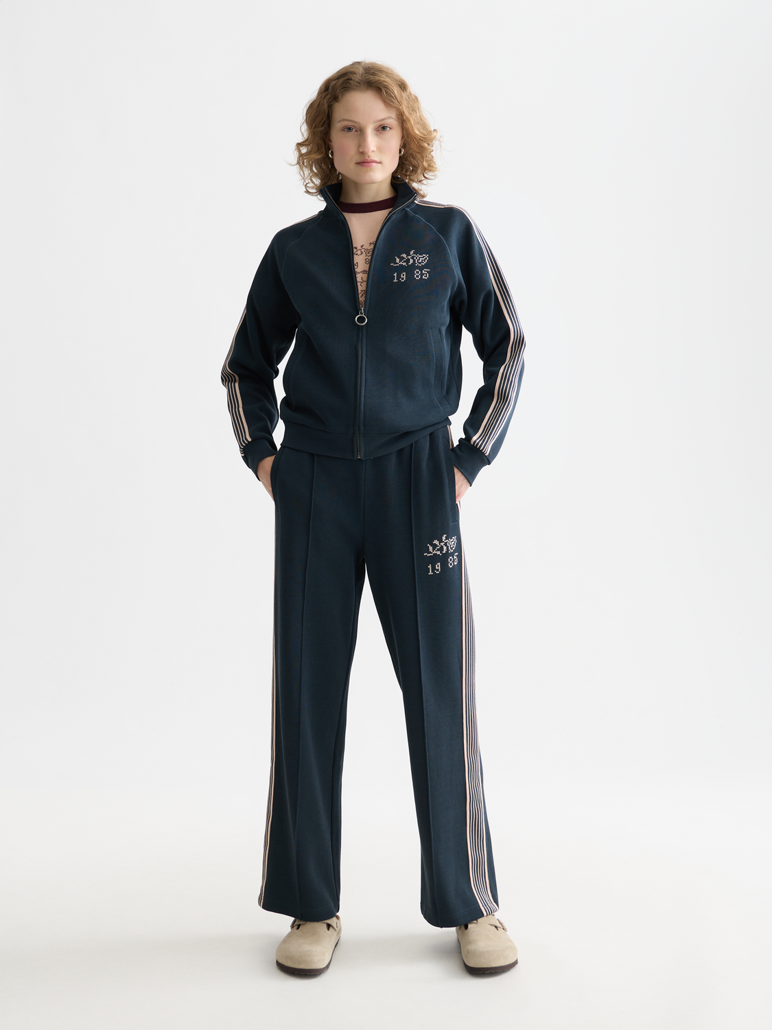 Zip Through Interlock Sweatshirt