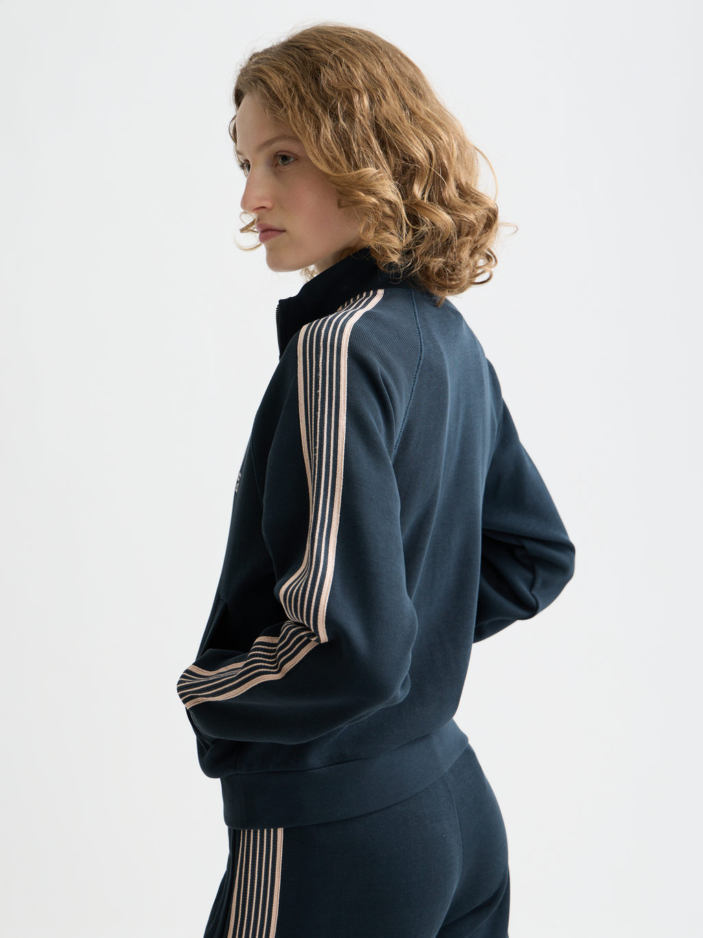 Zip Through Interlock Sweatshirt