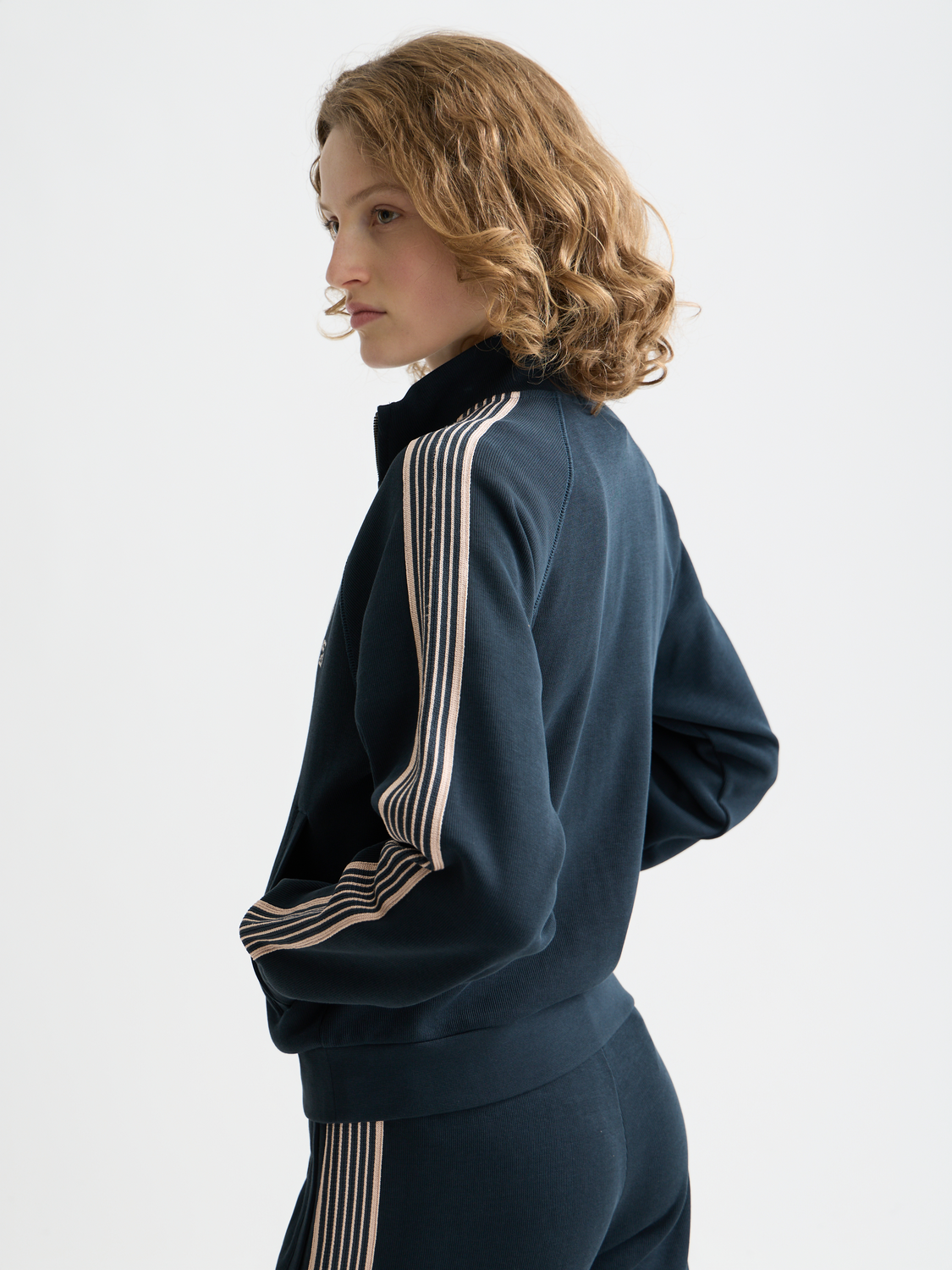 Zip Through Interlock Sweatshirt