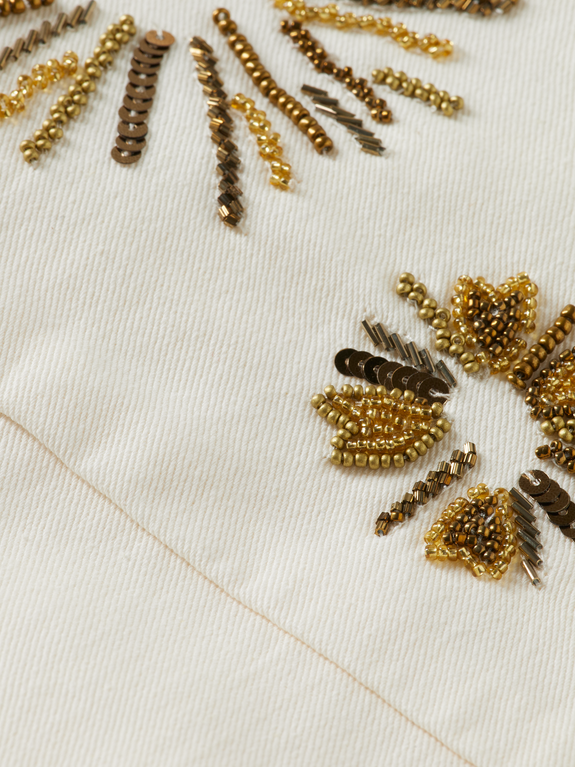 Embellished Belted Cotton Trucker Jacket