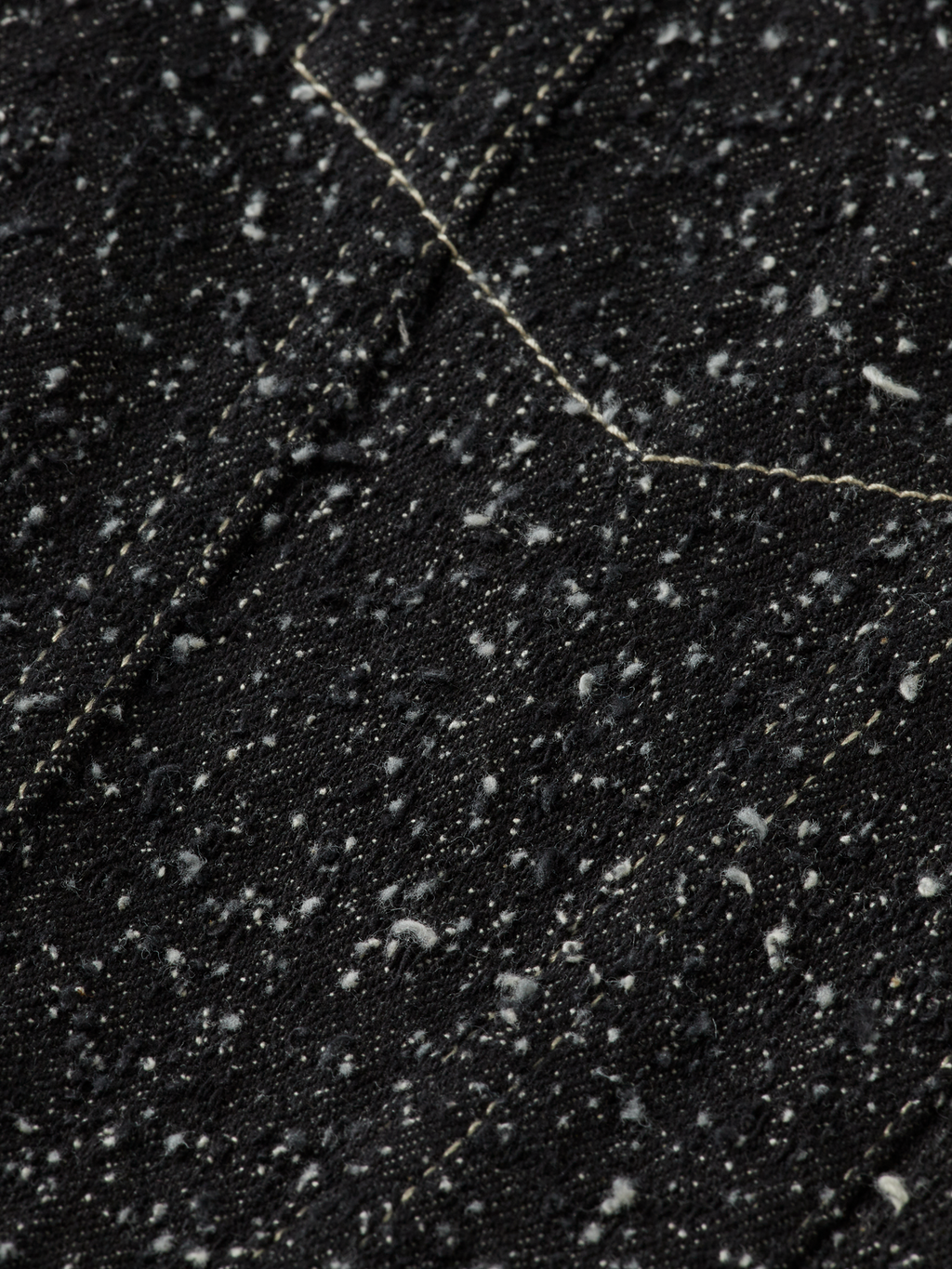 Black denim textured oversized jacket — Black Snow