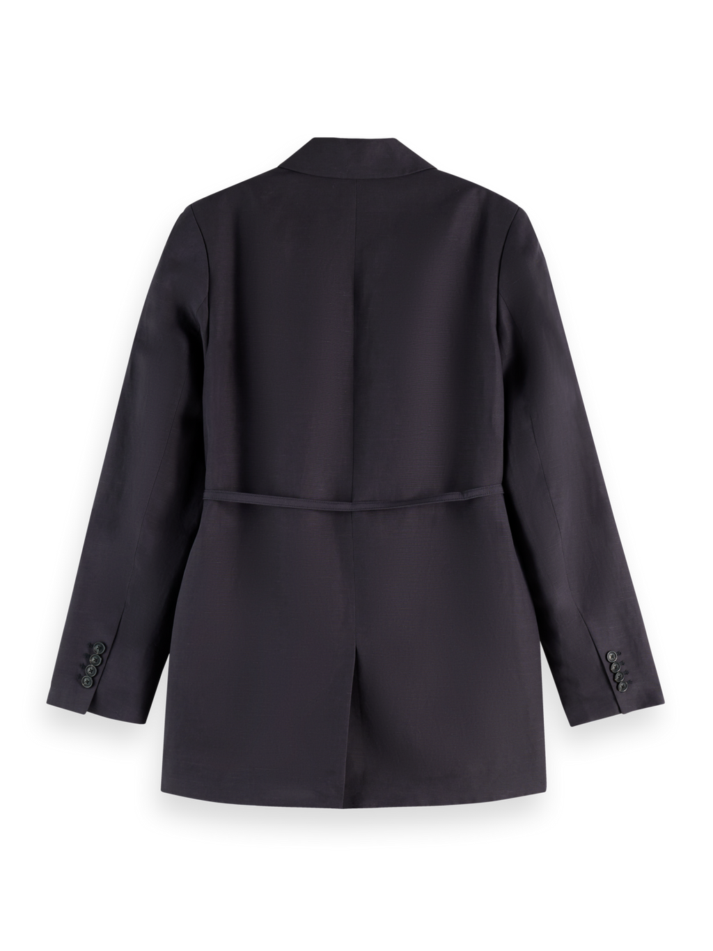 Double Breasted Belted Drapey Blazer
