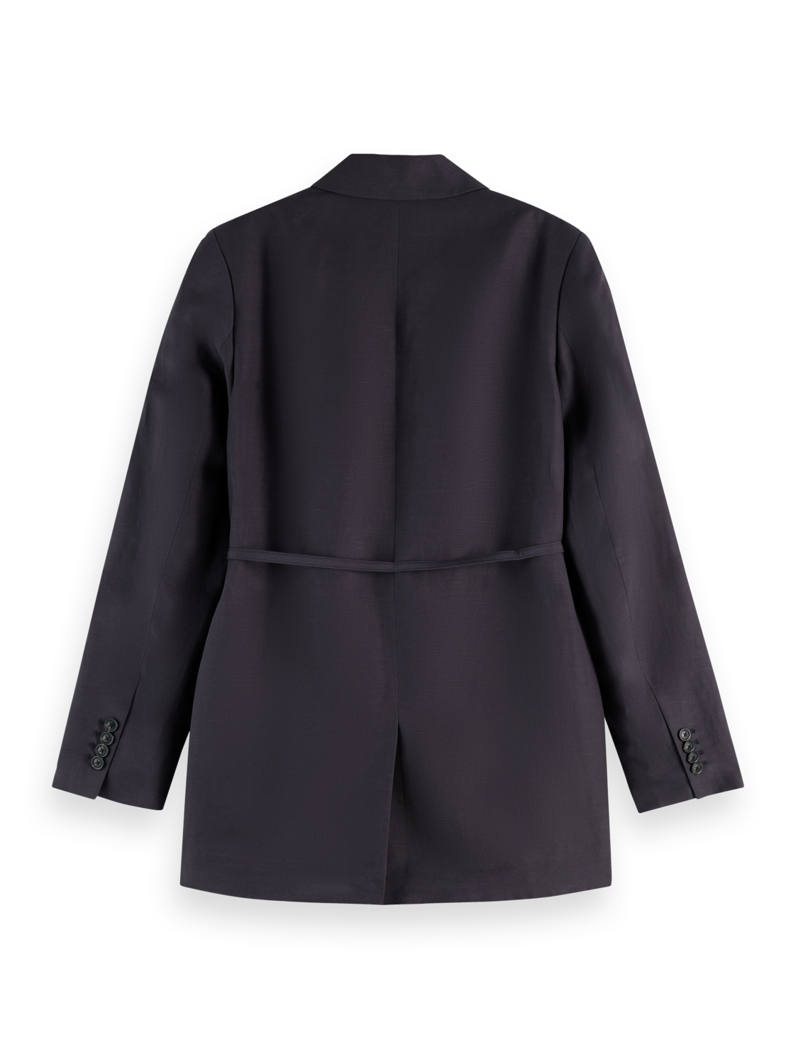 Double Breasted Belted Drapey Blazer