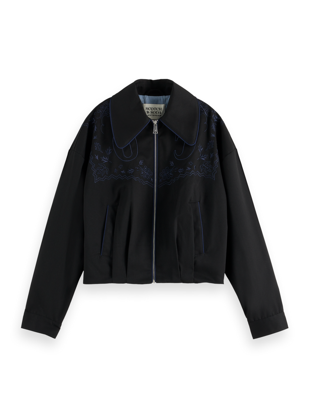 Embroidered bomber jacket