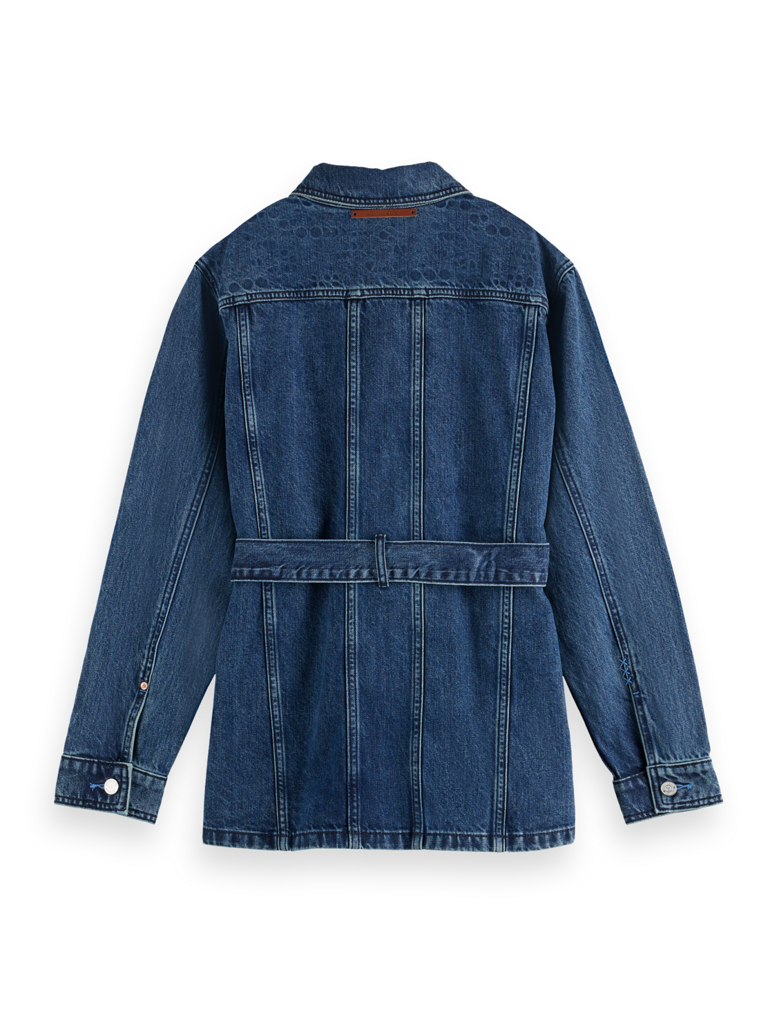 Worked out belted denim jacket — Framework