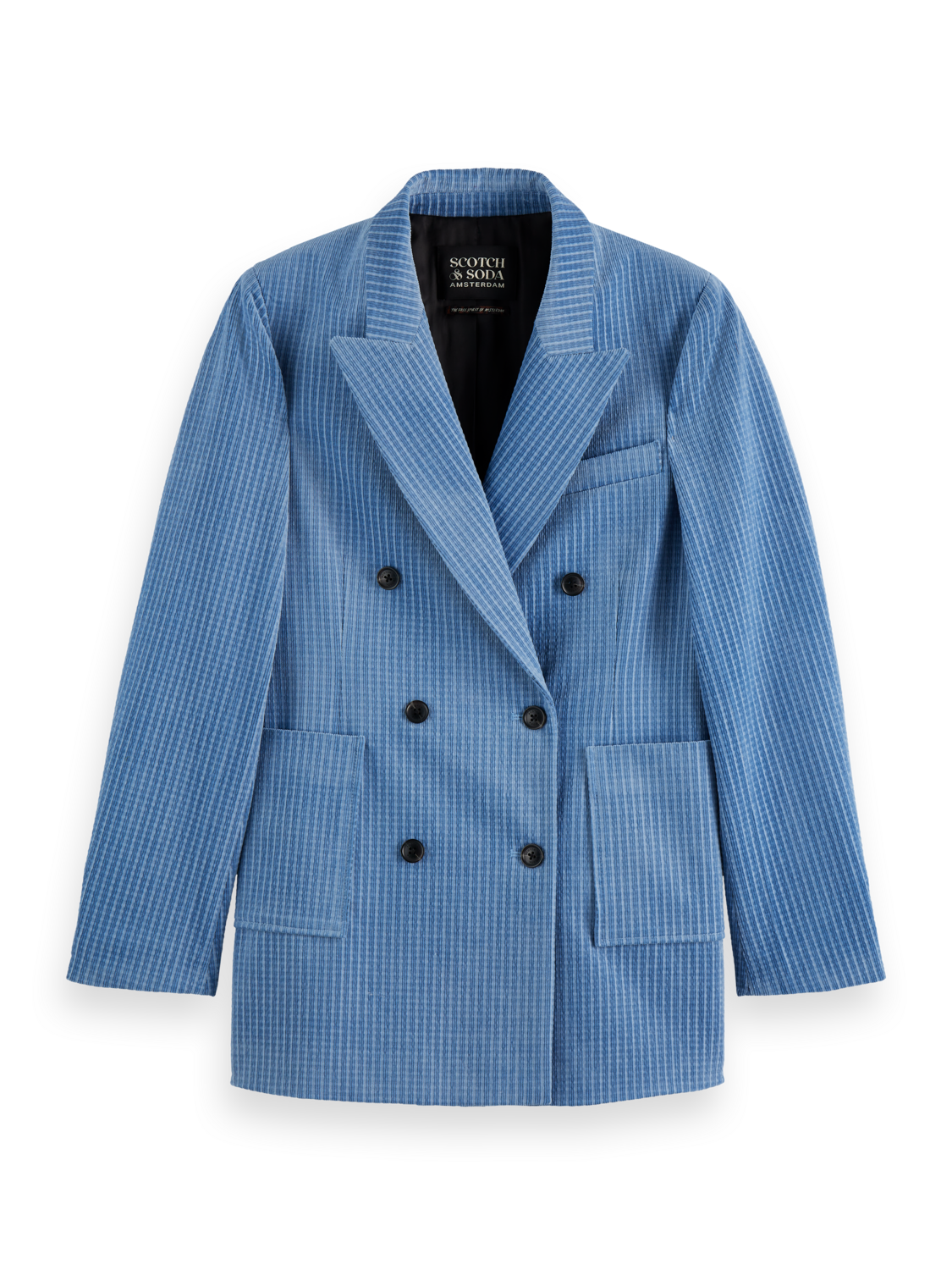 Corduroy double breasted blazer